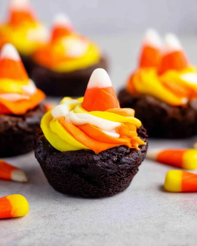 Candy Corn Brownie Bites