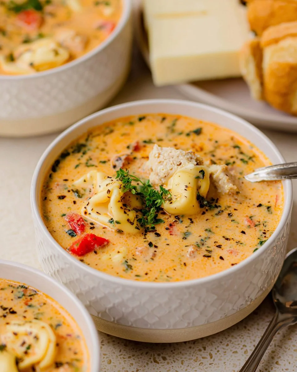 Creamy Sausage and Tortellini Soup