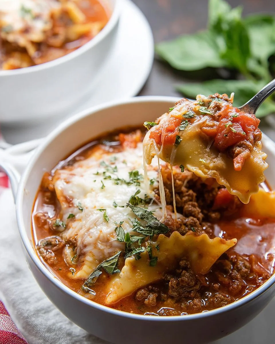 Easy Lasagna Soup