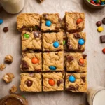 Leftover Halloween Candy Cookie Bars 32