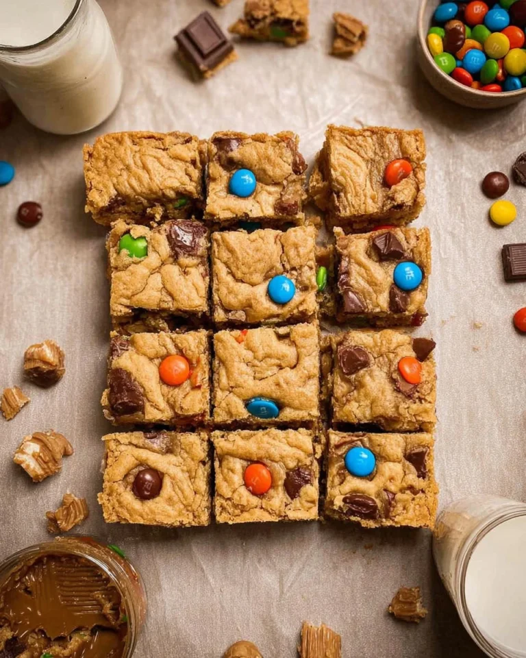 Leftover Halloween Candy Cookie Bars