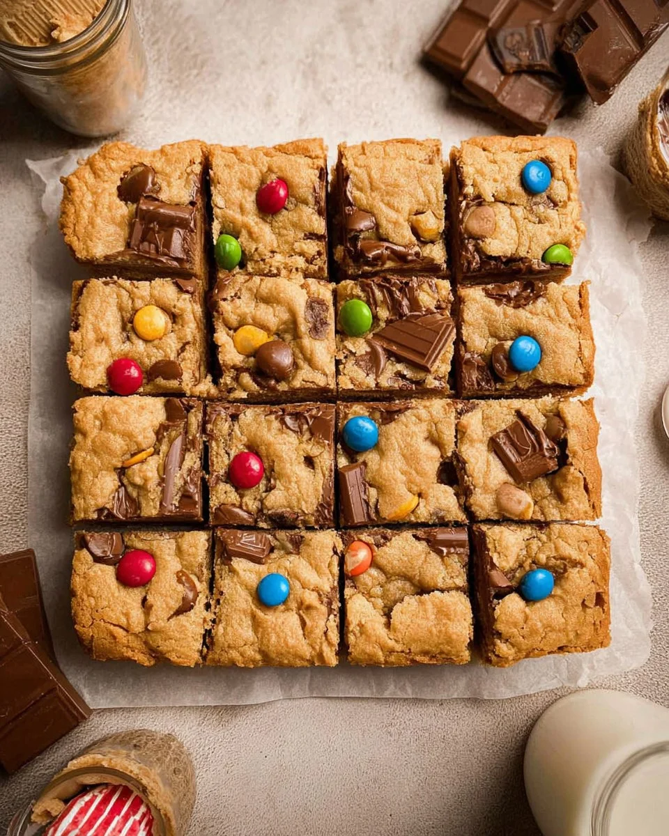 Leftover Halloween Candy Cookie Bars