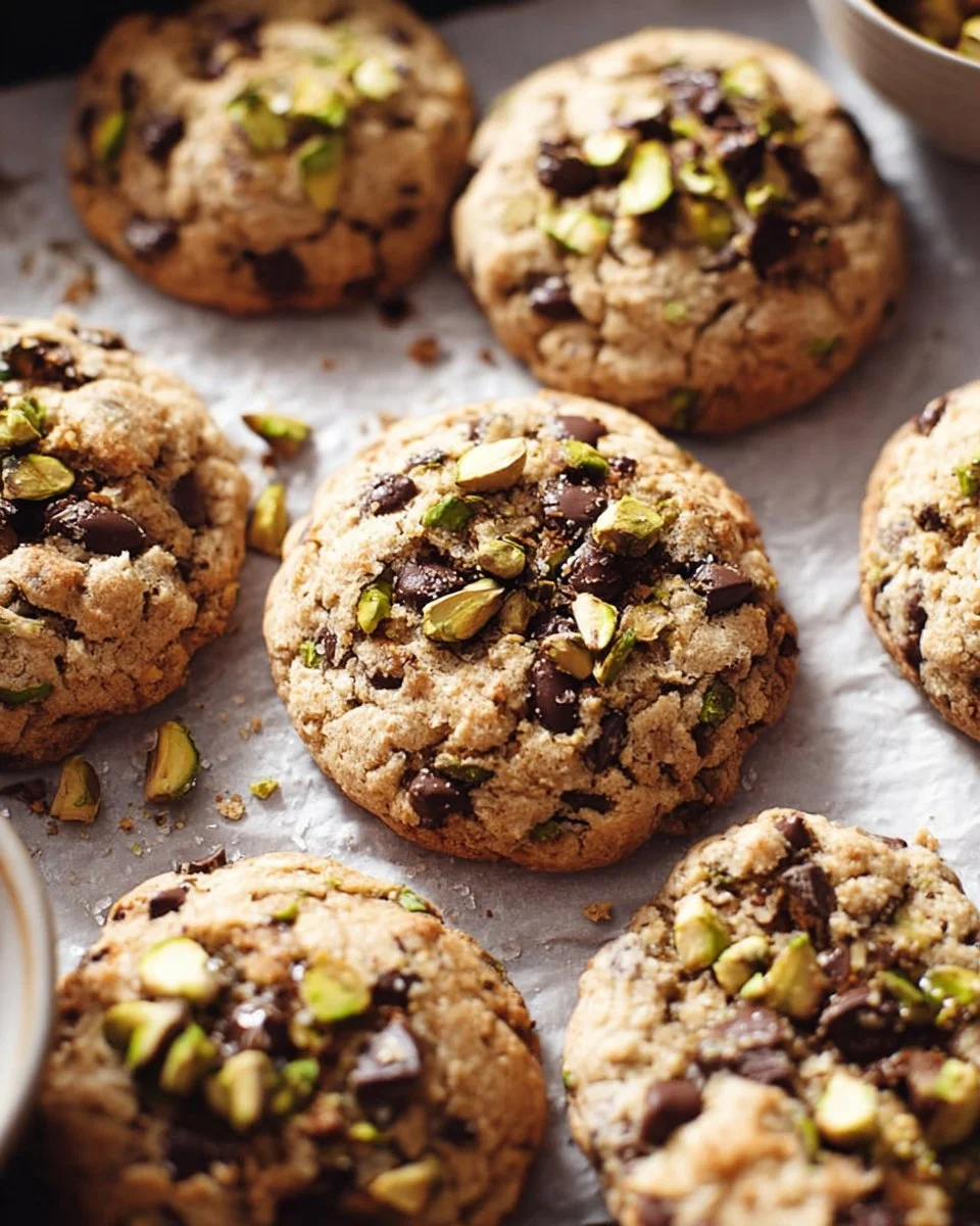 Pistachio Chocolate Chip Cookies
