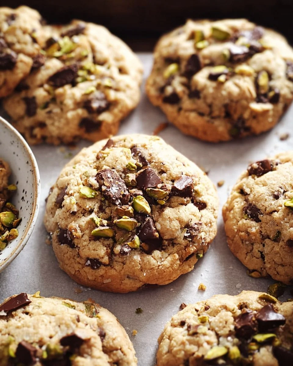 Pistachio Chocolate Chip Cookies