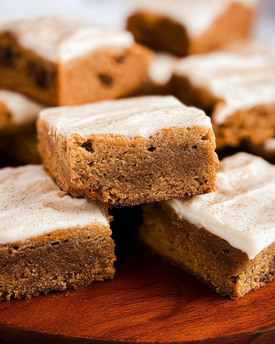 Soft & Chewy Gingerbread Blondies