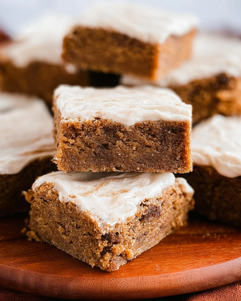 Soft & Chewy Gingerbread Blondies