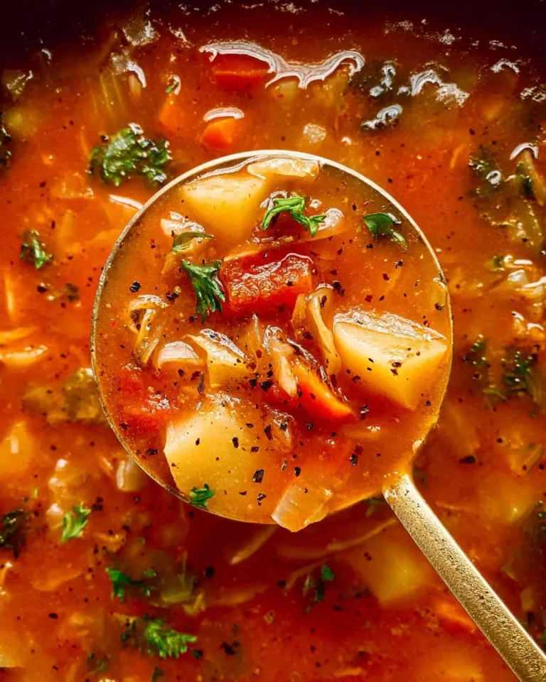 Vegetable Cabbage Soup with Potatoes and Carrots