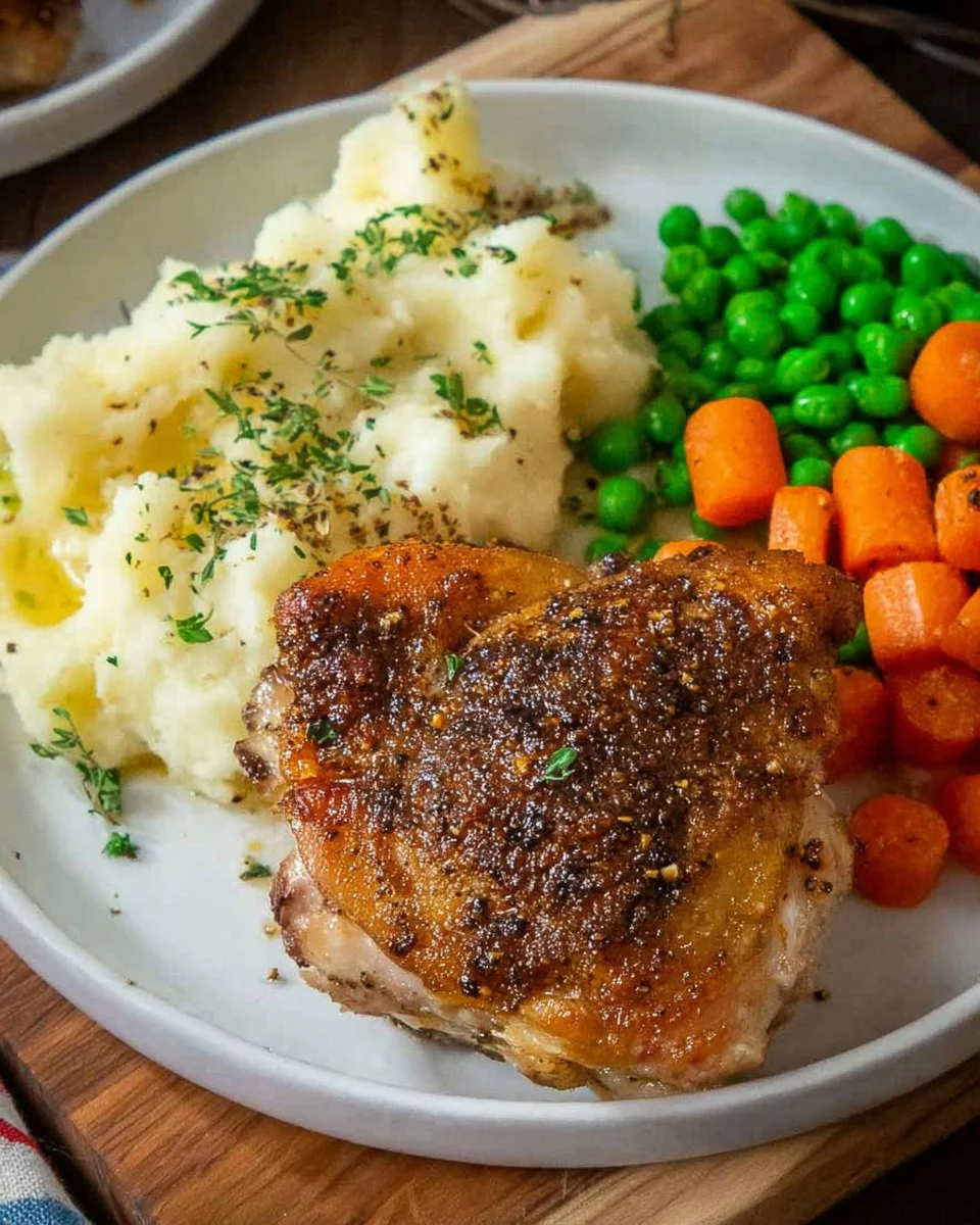 Crispy Roasted Chicken Thighs