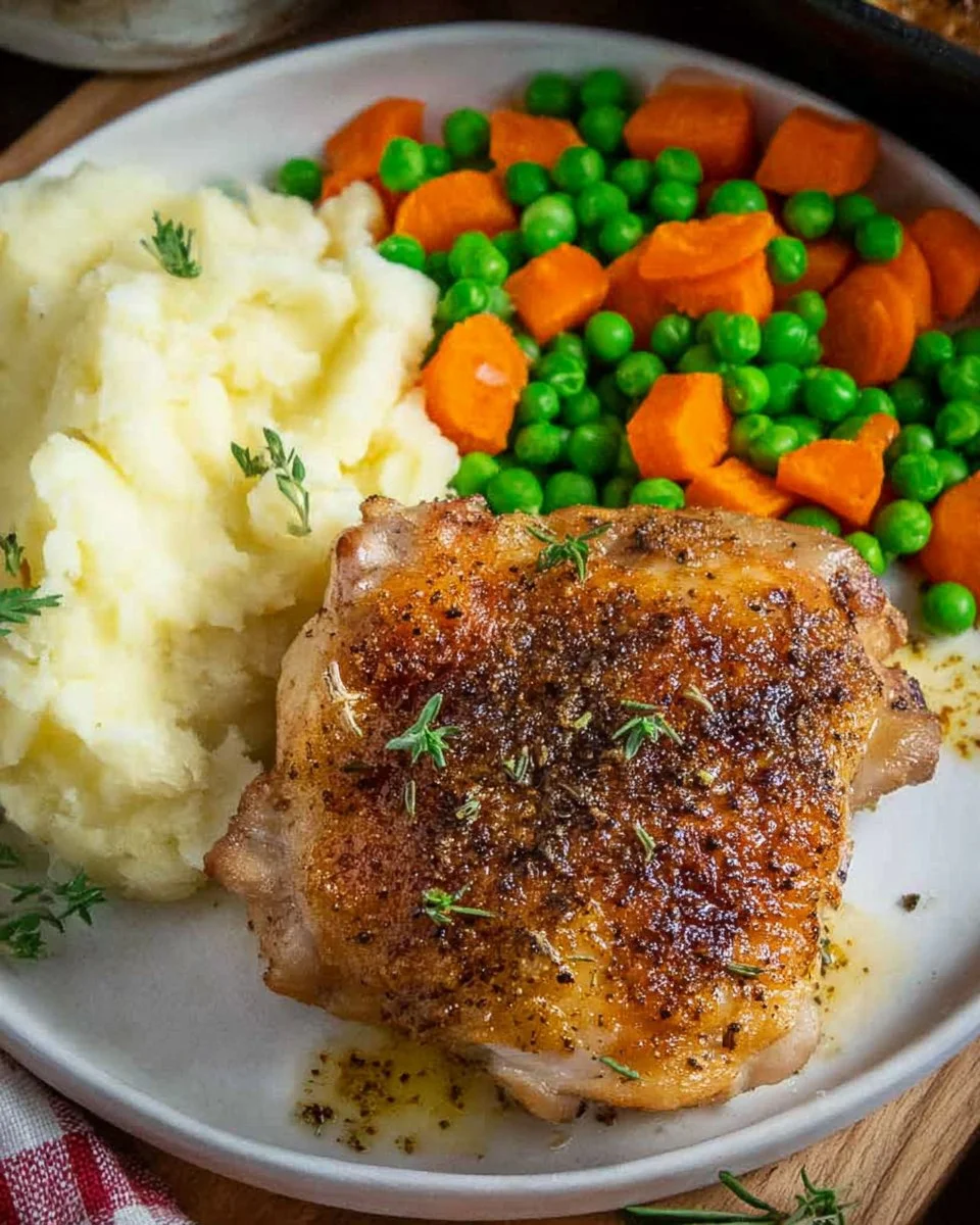 Crispy Roasted Chicken Thighs