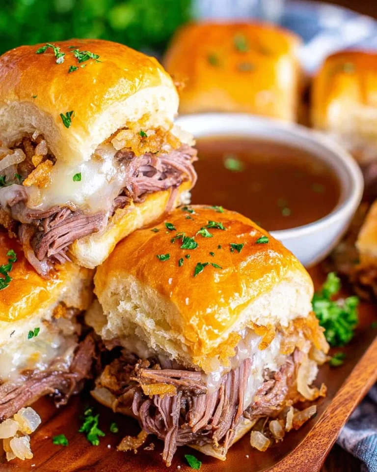 French Onion Beef Sliders with Au Jus