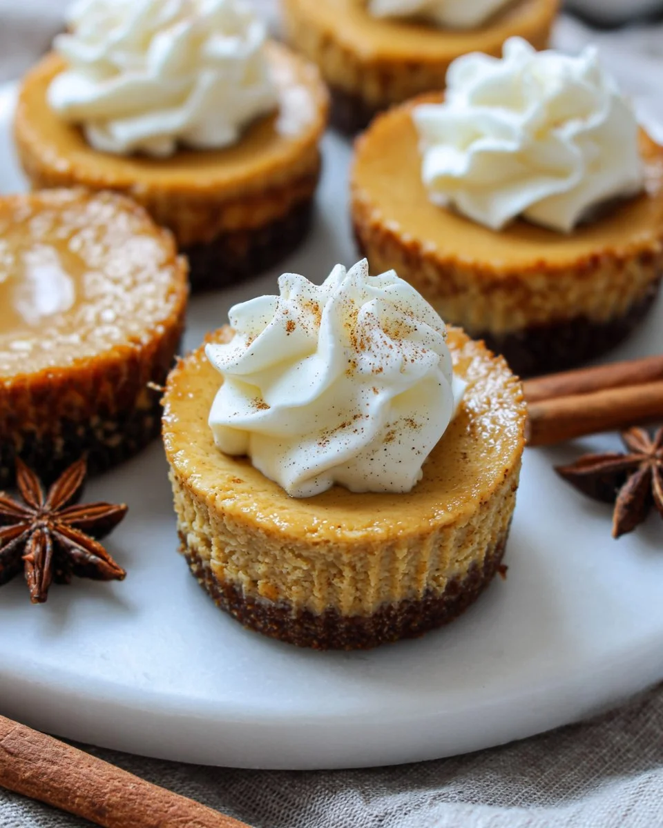 Mini Pumpkin Cheesecakes