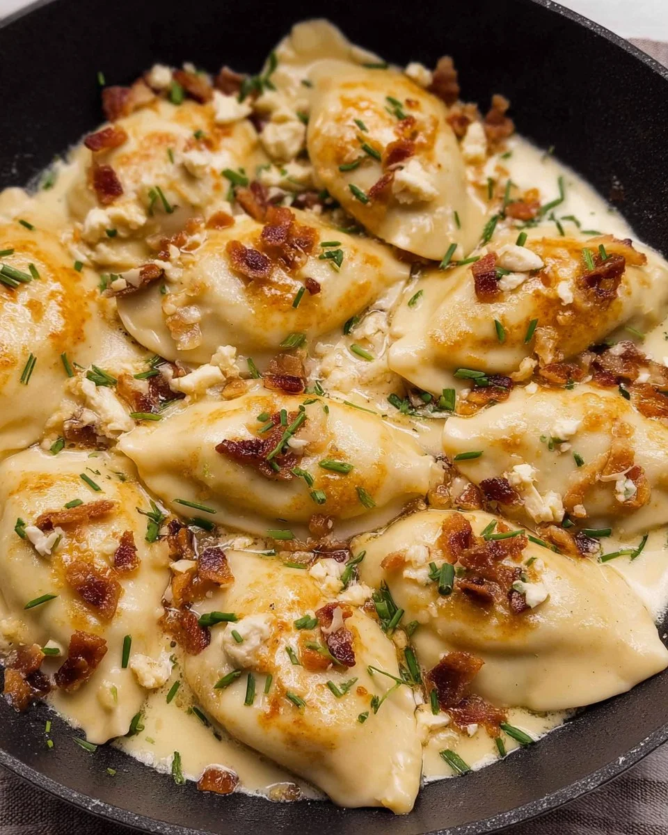 Perogies with Bacon and Onions