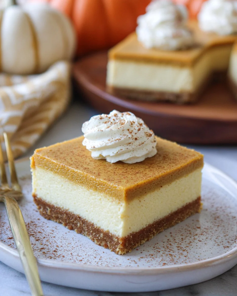 Pumpkin Cheesecake Bars