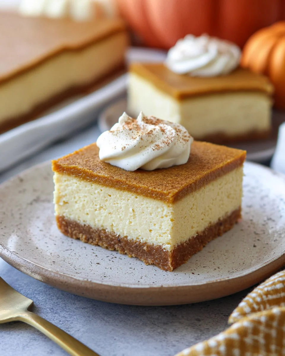 Pumpkin Cheesecake Bars