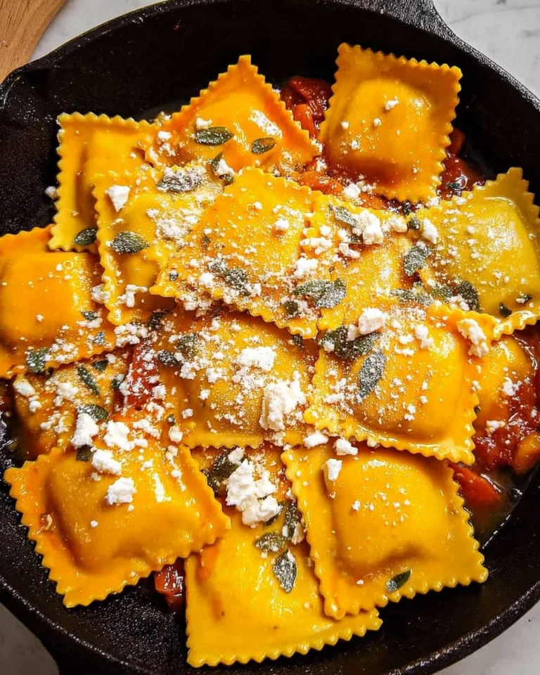 Trader Joe’s Pumpkin Ravioli with Goat Cheese