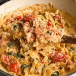 Quick-Feta-Tomato-Pasta-with-Salmon-Recipe