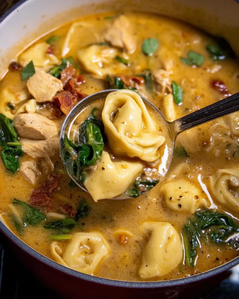Tuscan Chicken Tortellini Soup