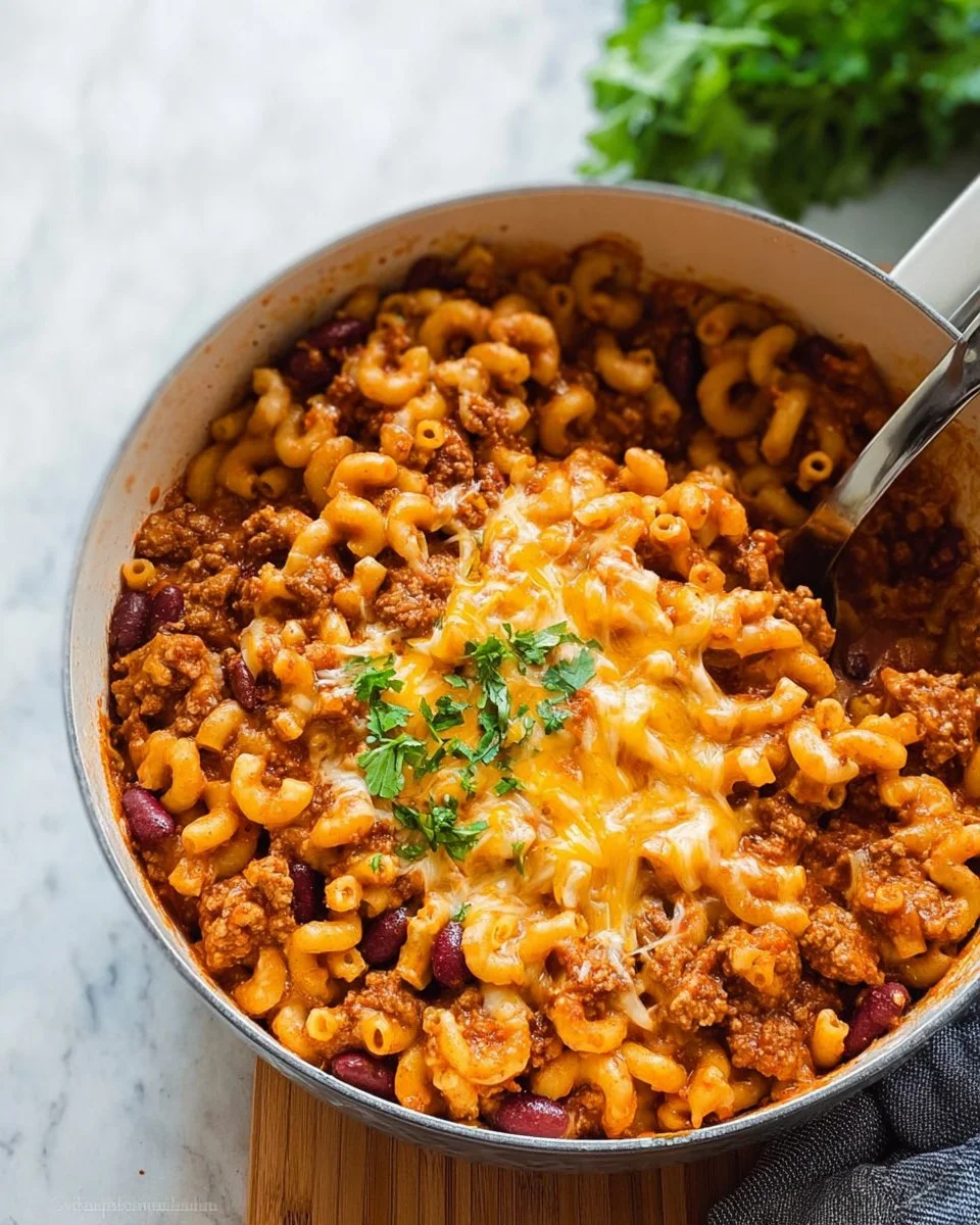 Turkey Chili Mac and Cheese
