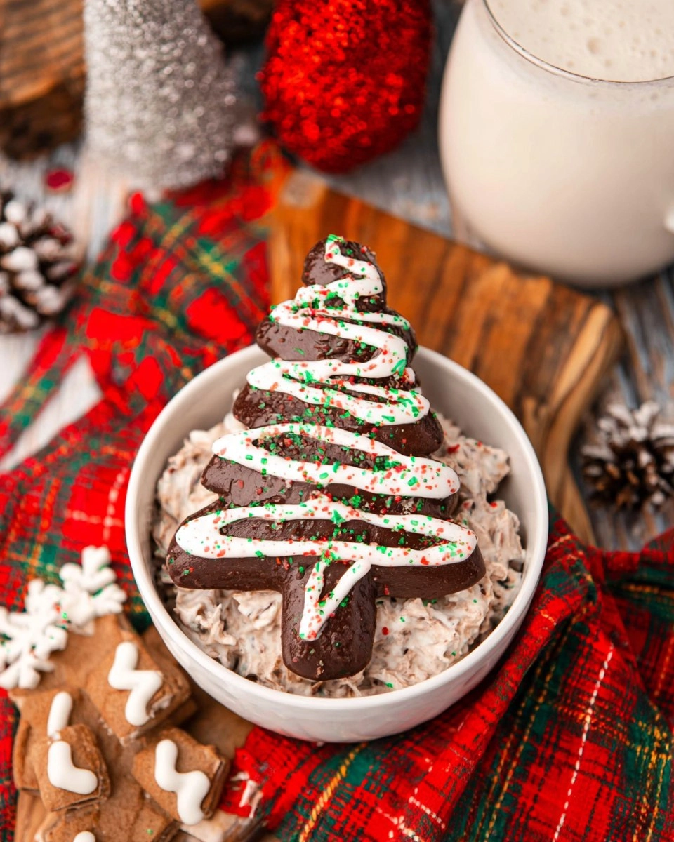 Chocolate Christmas Tree Cake Dip