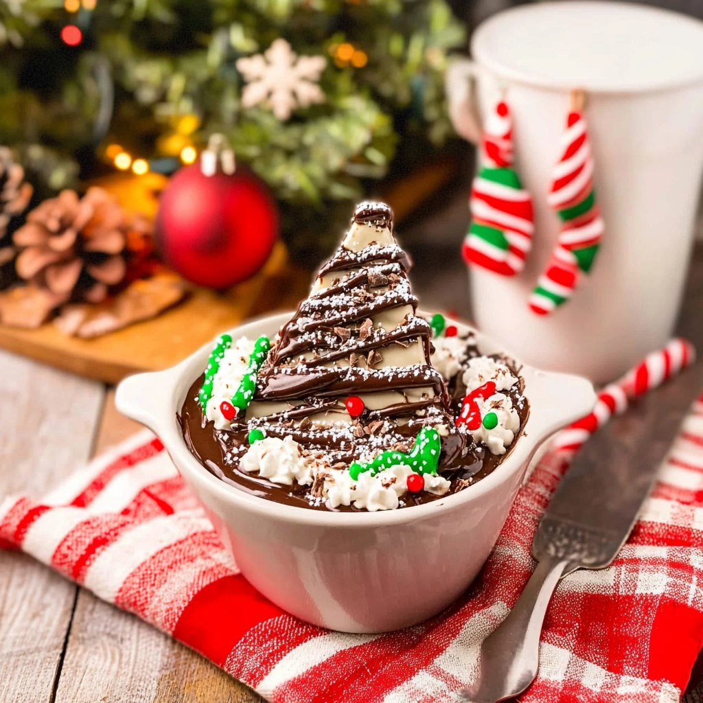 Chocolate Christmas Tree Cake Dip
