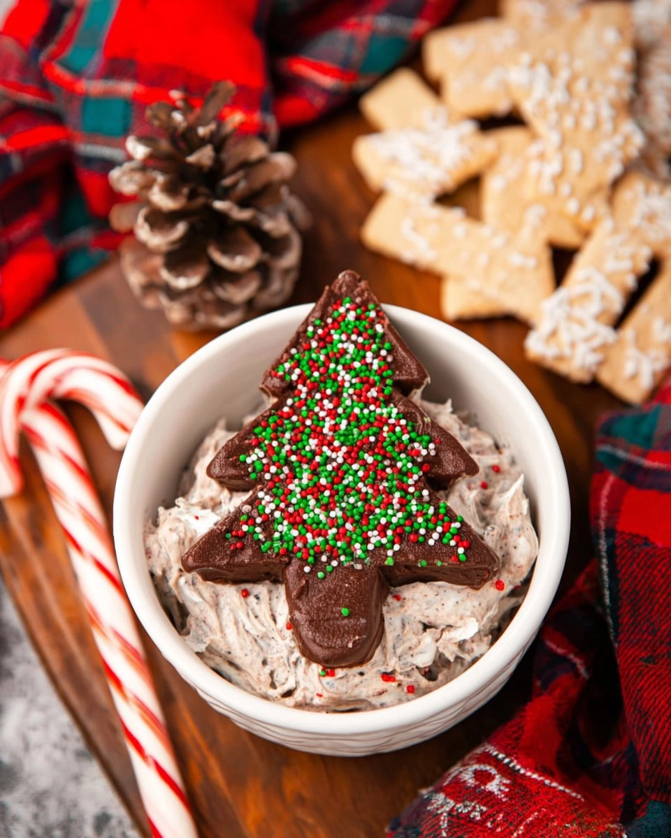 Chocolate Christmas Tree Cake Dip