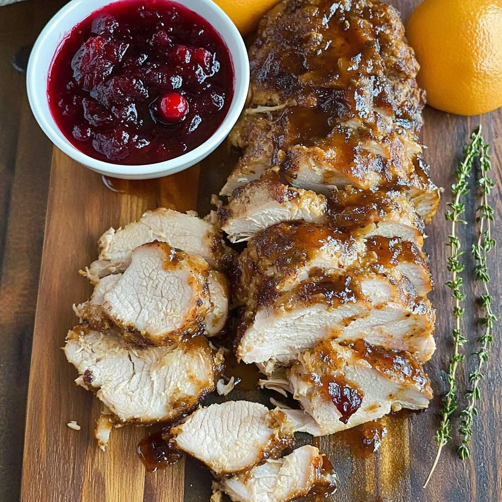 Crockpot Turkey Breast with Cranberry Sauce