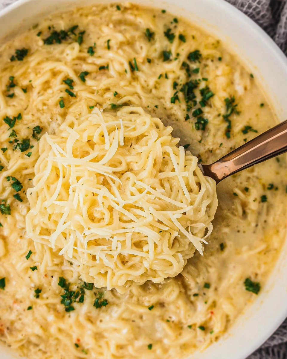 Easy Garlic Parmesan Ramen
