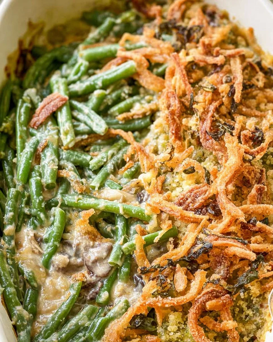 Green Bean Casserole with Fresh Green Beans