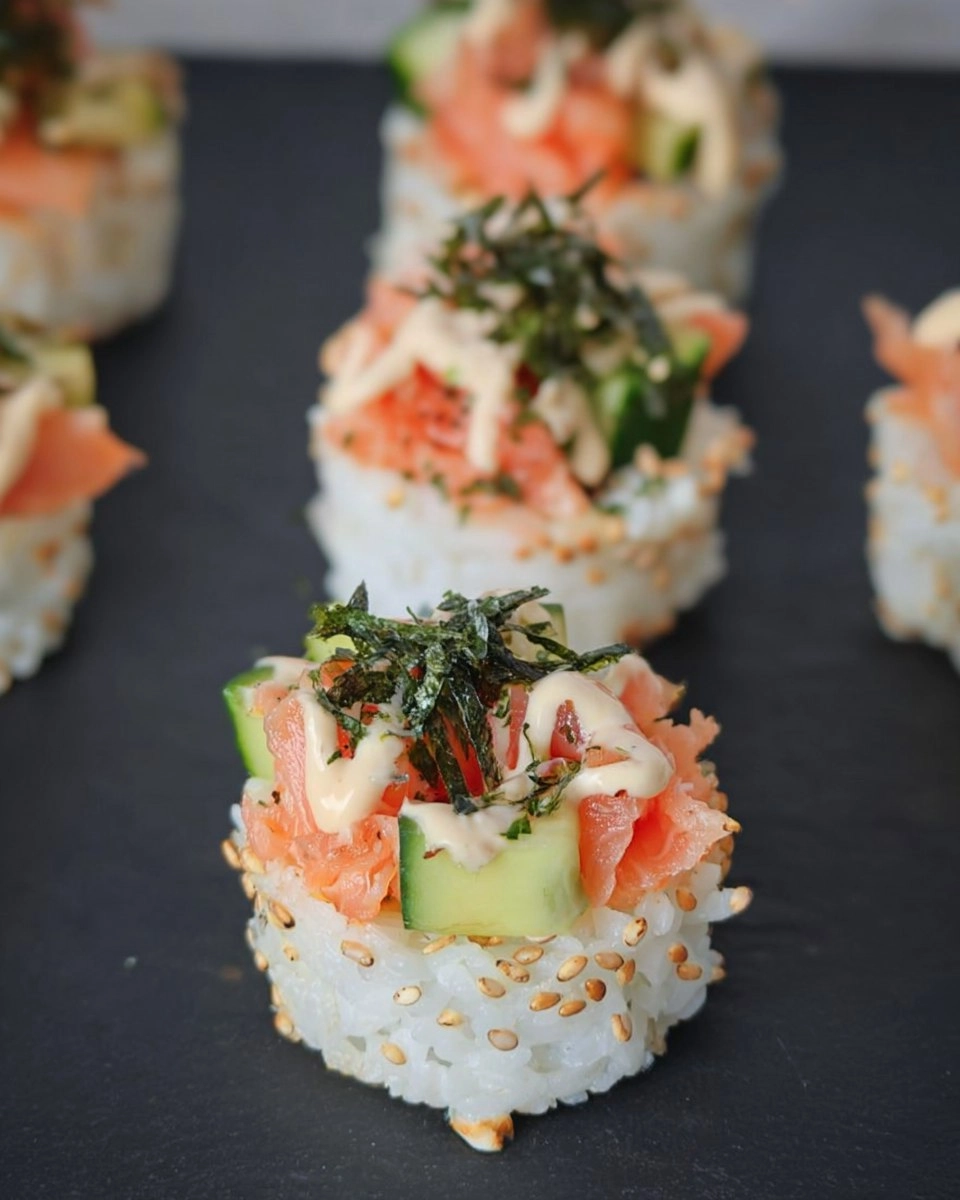 Salmon Sushi Cups