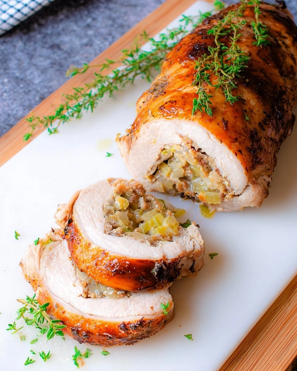 Sausage Stuffed Turkey Breast Roulade