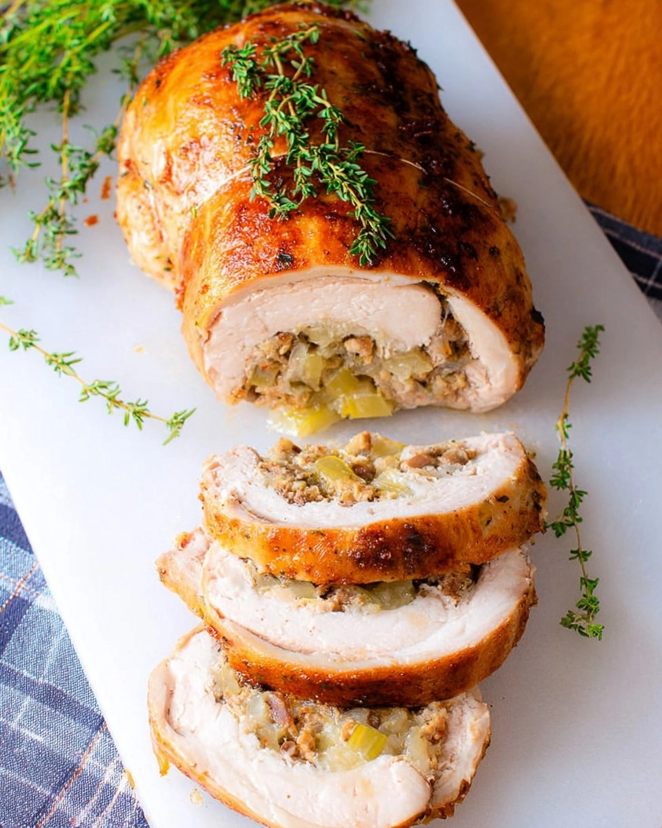 Sausage Stuffed Turkey Breast Roulade