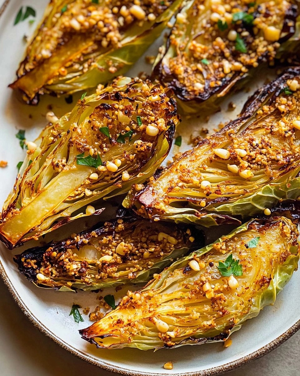 Chilli Garlic Butter Roasted Cabbage Wedges
