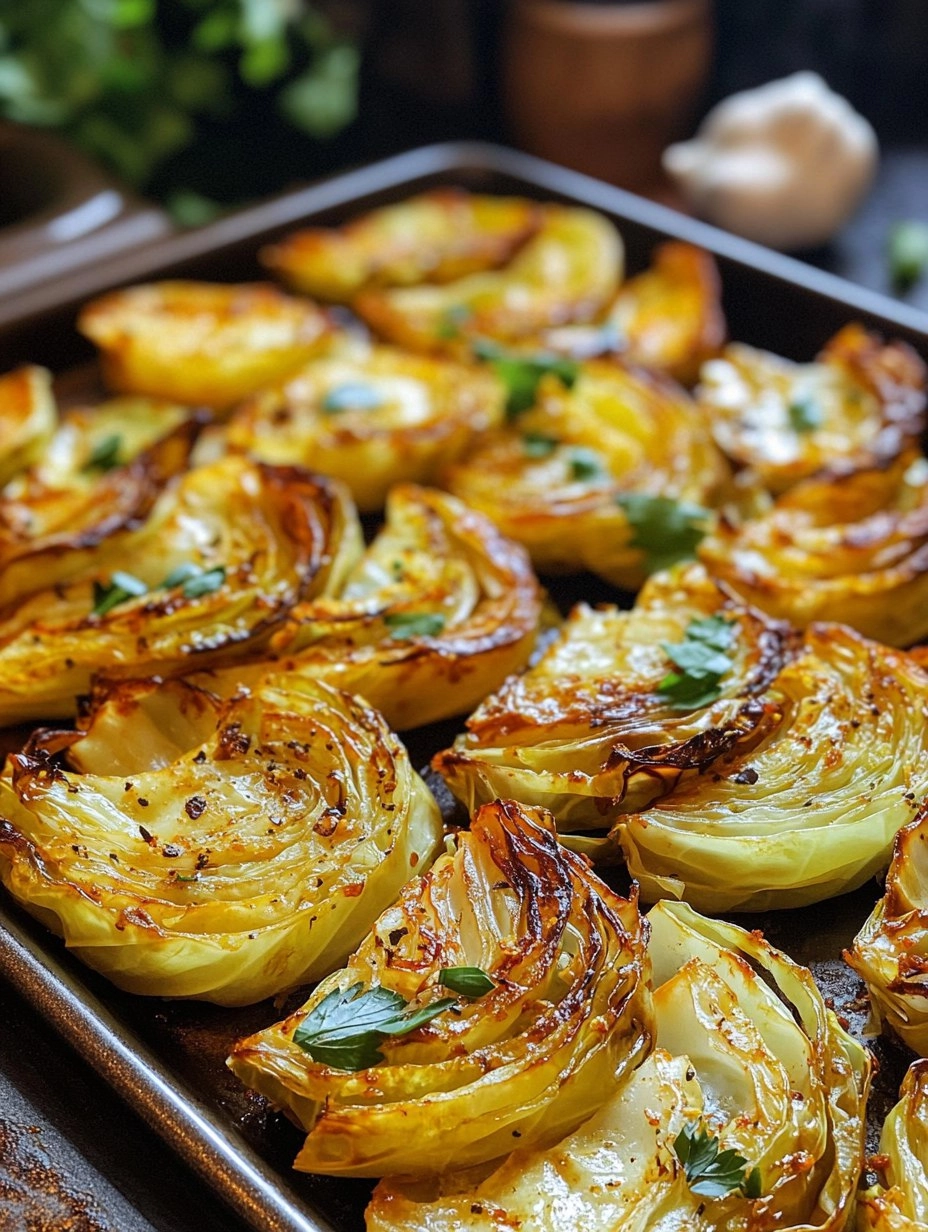 Chilli Garlic Butter Roasted Cabbage Wedges