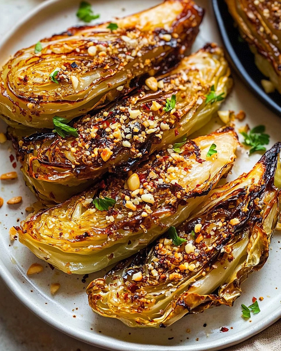 Chilli Garlic Butter Roasted Cabbage Wedges