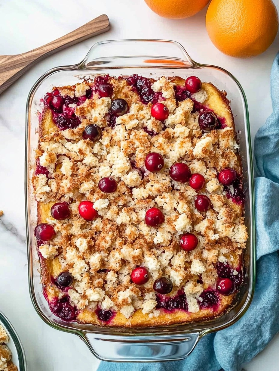 Cranberry Orange French Toast Casserole