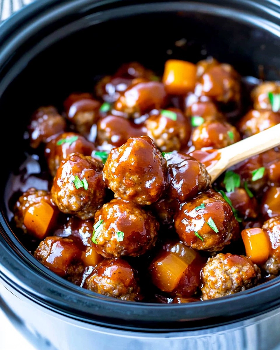 Crock Pot Hawaiian Meatballs