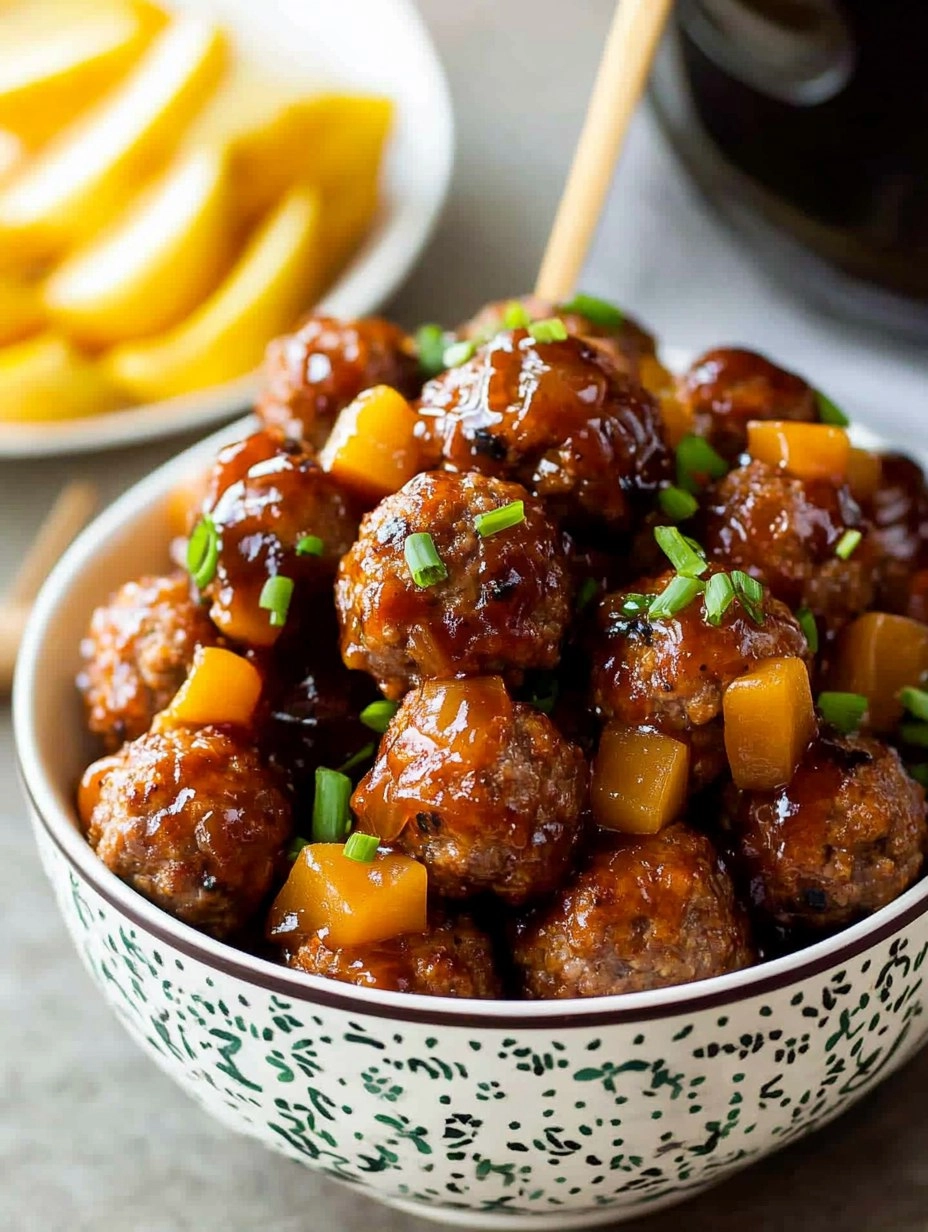 Crock Pot Hawaiian Meatballs