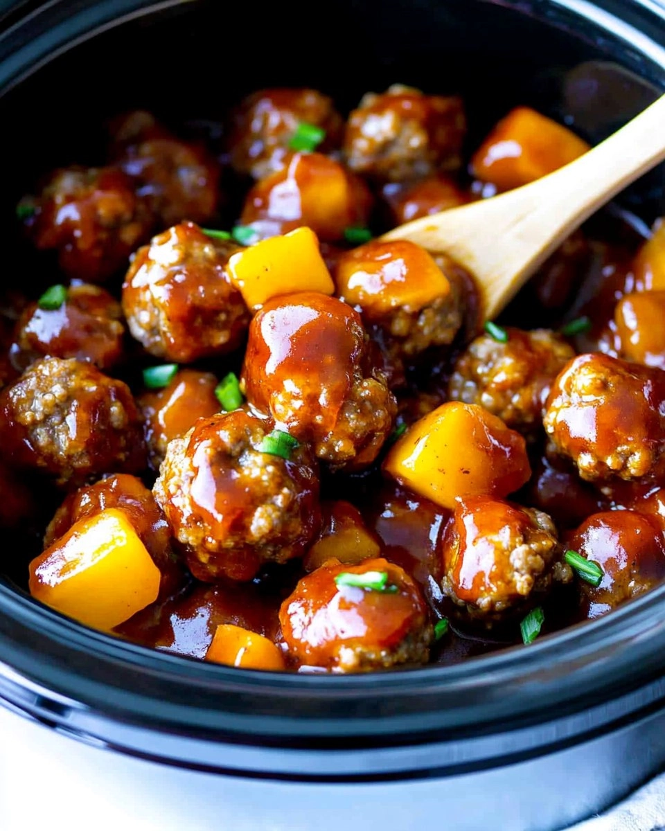Crock Pot Hawaiian Meatballs