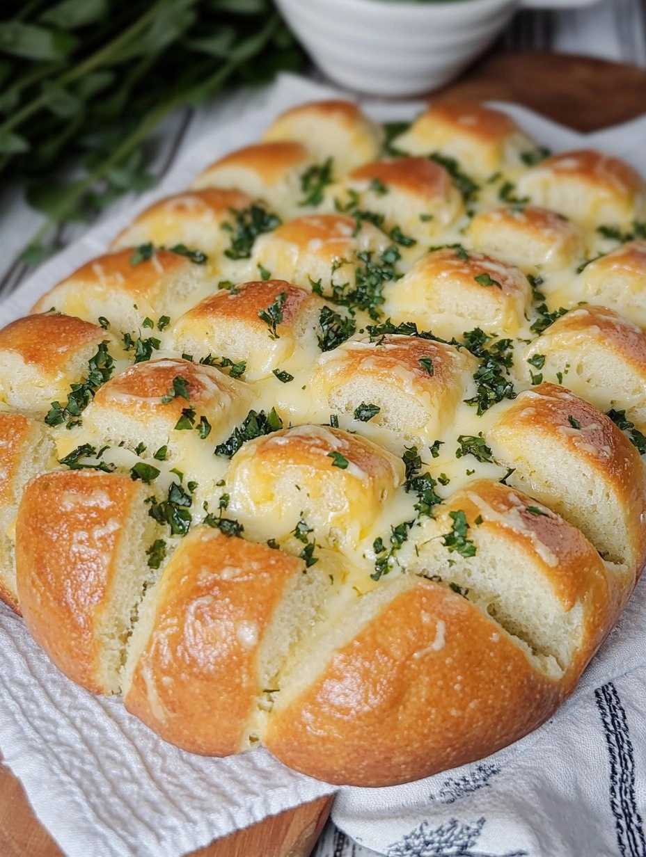 Football Shaped Cheesy Garlic Bread