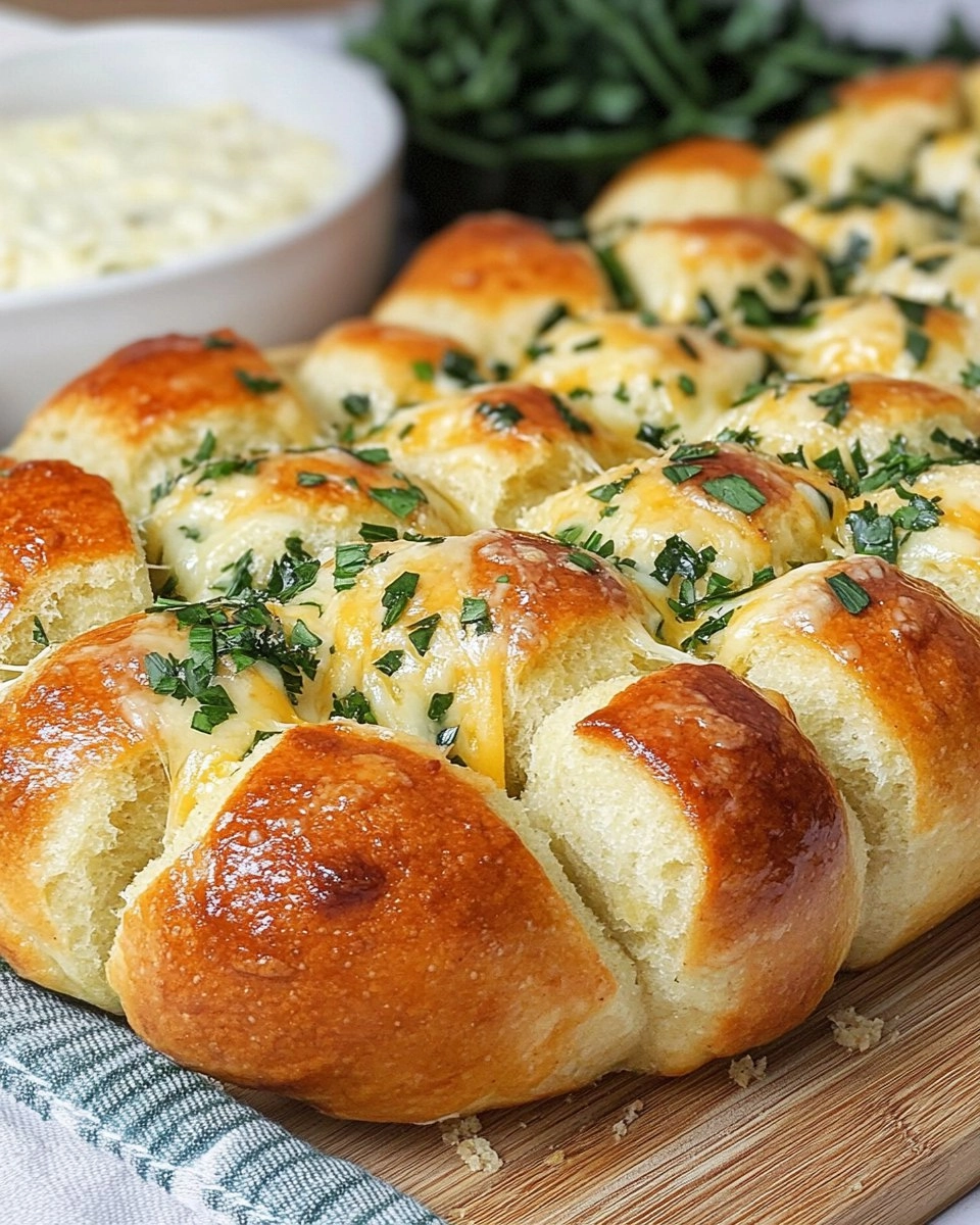 Football Shaped Cheesy Garlic Bread