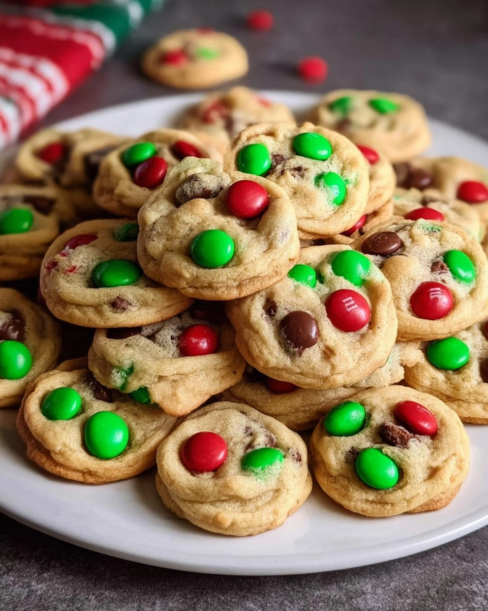 Mini Christmas Cookies (Bite-Size Cookies with M&M)