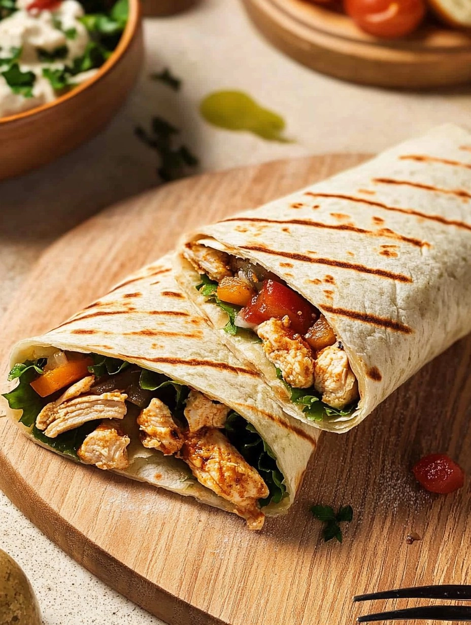 Moroccan Chicken Wraps