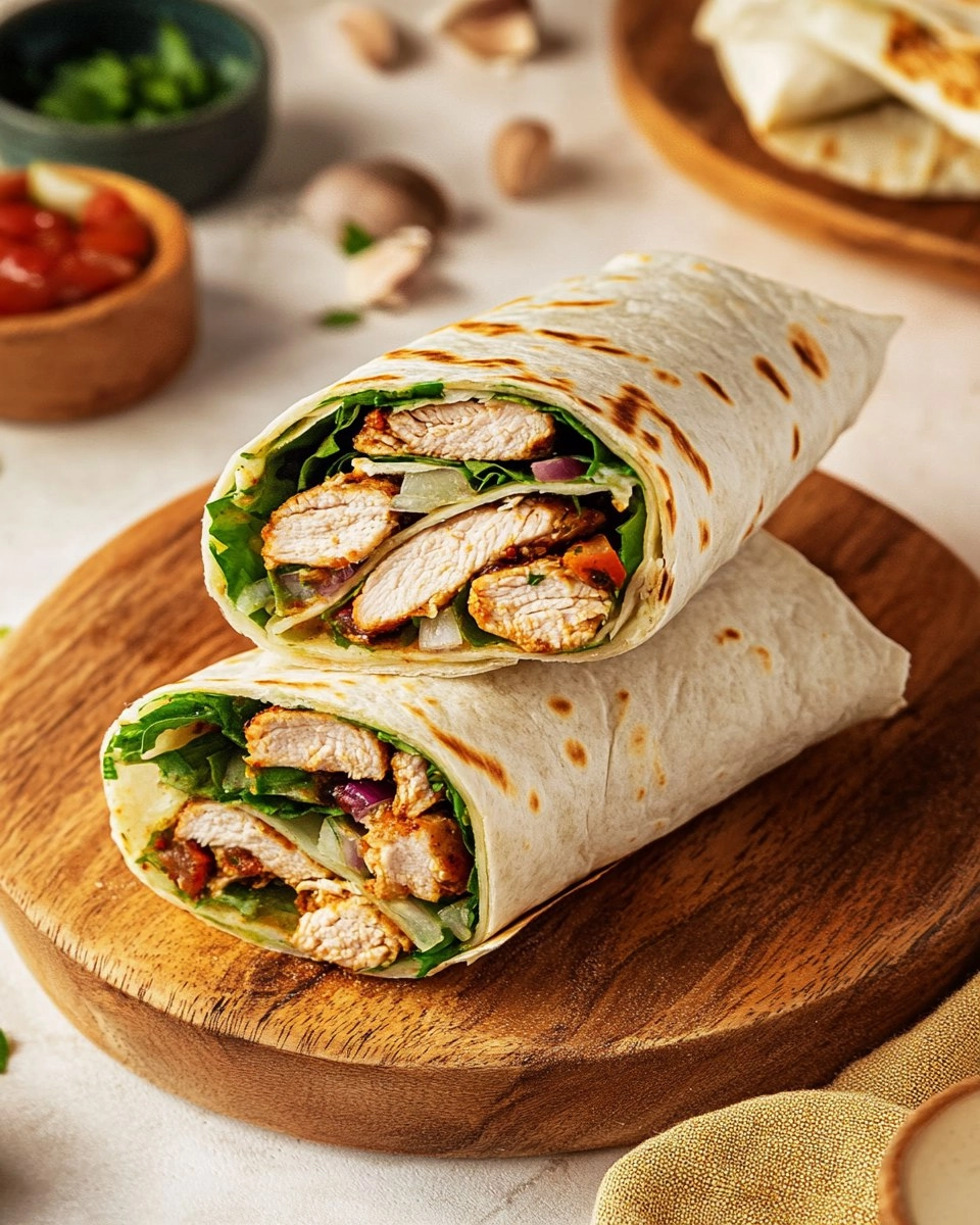 Moroccan Chicken Wraps