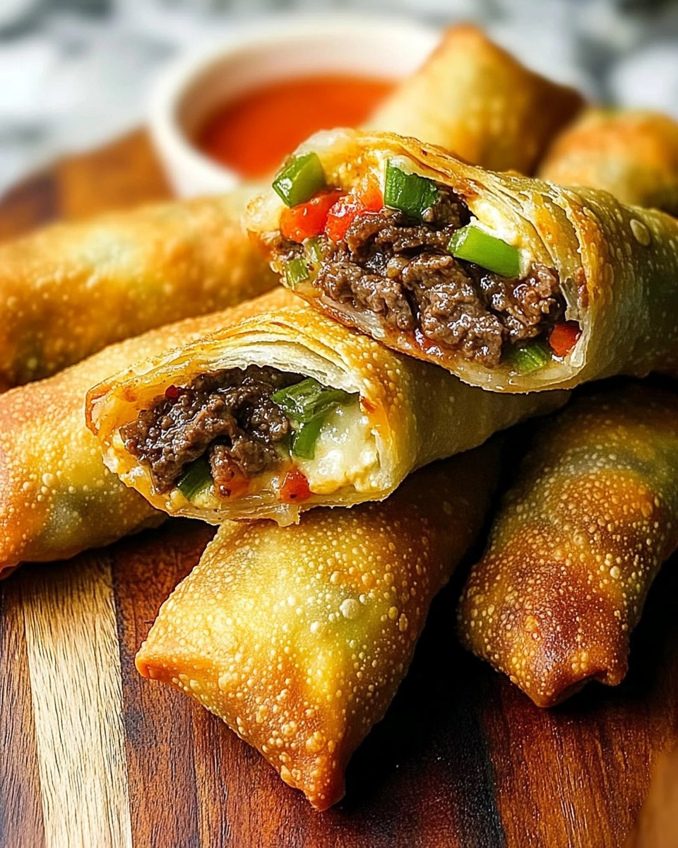 Philly Cheesesteak Egg Rolls