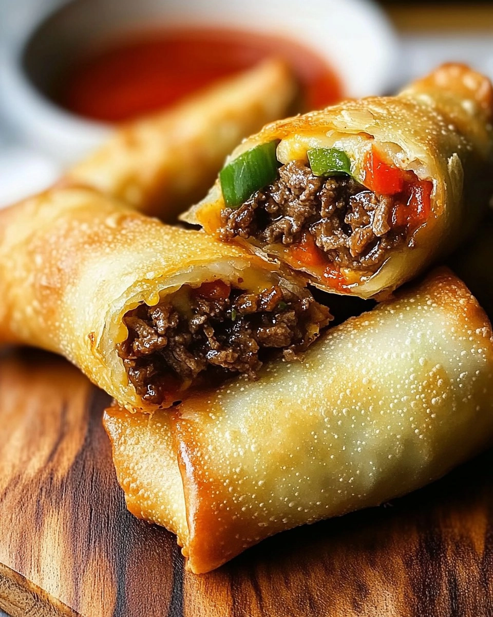 Philly Cheesesteak Egg Rolls