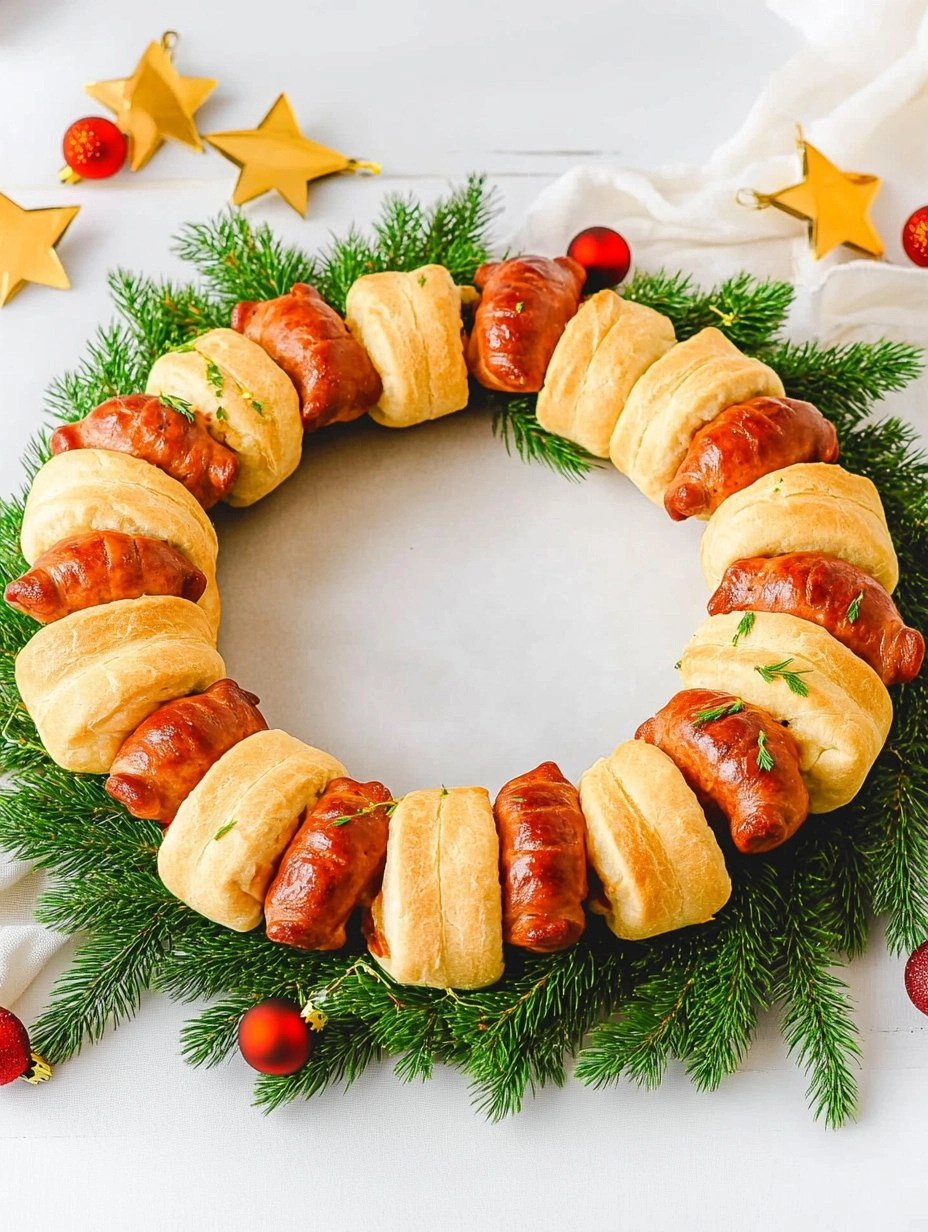 Pigs In A Blanket Christmas Wreath