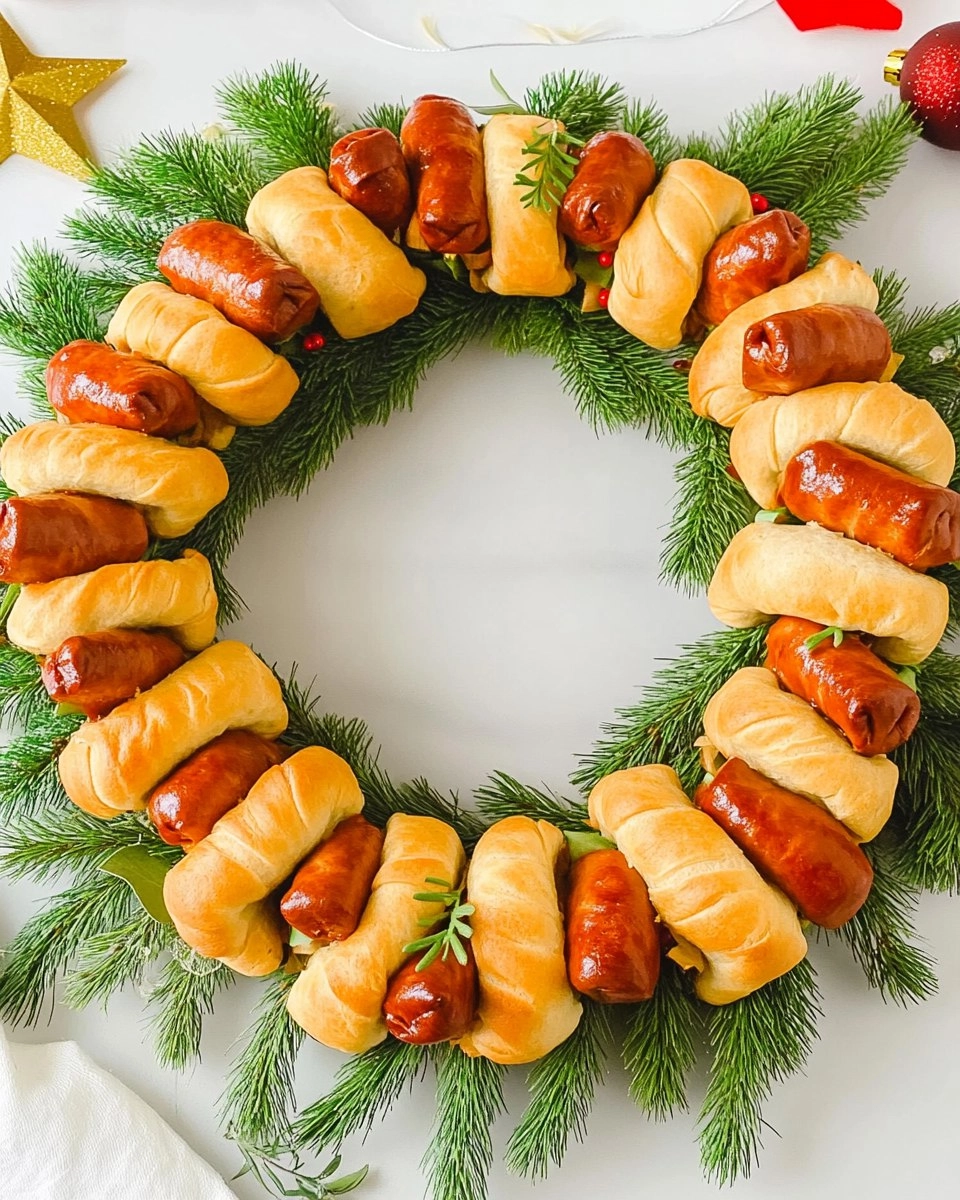 Pigs In A Blanket Christmas Wreath