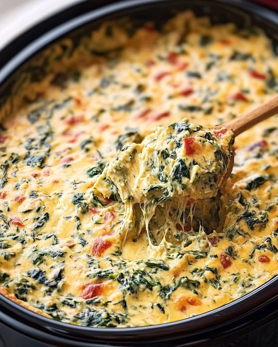Slow Cooker Spinach Queso Dip