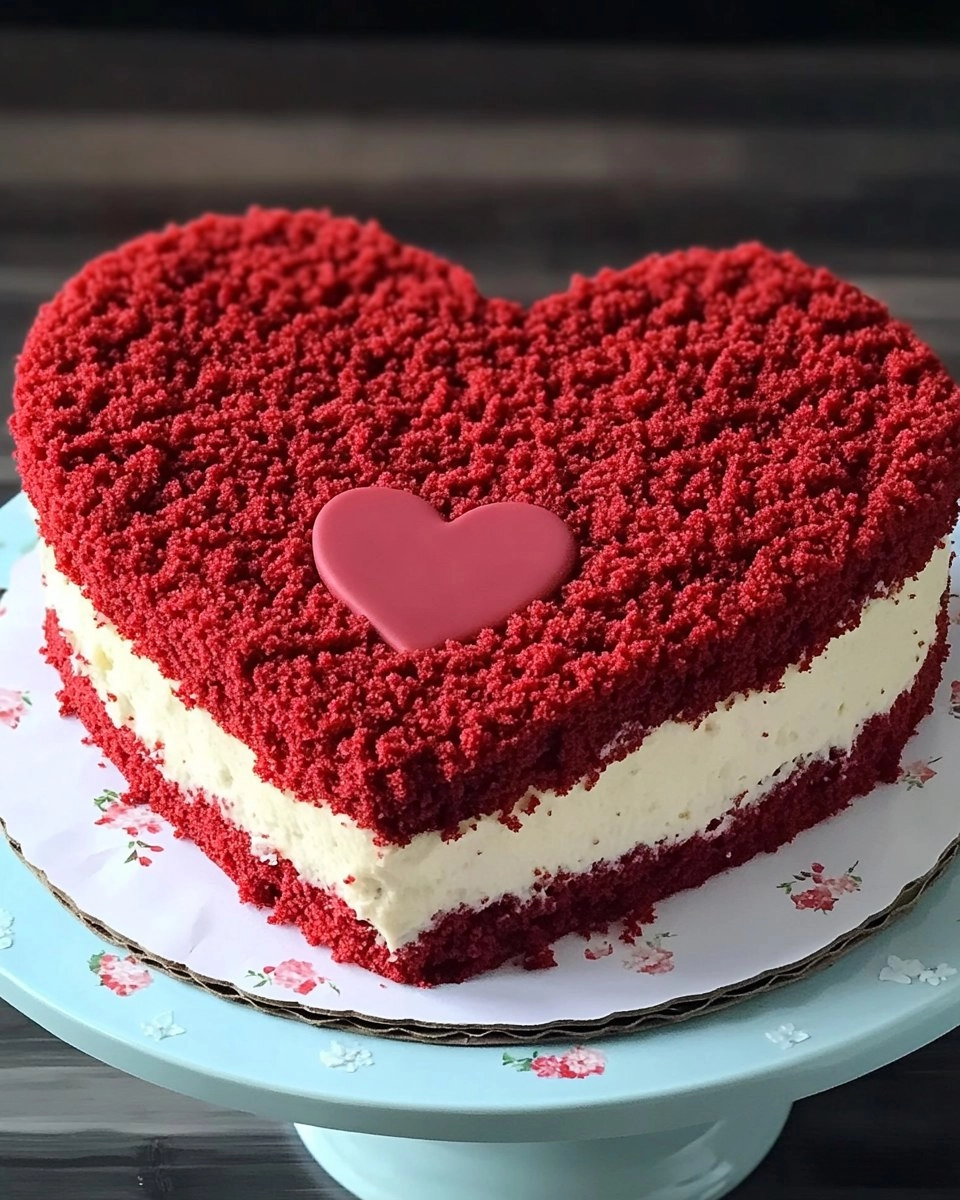 Valentine's Heart Red Velvet Cake