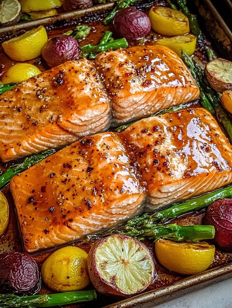 Maple Glazed Sheet Pan Salmon